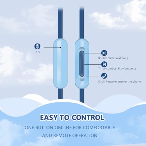 Vibrant Purple Donut Kids Earbuds – Comfortable In-Ear Headphones with Built-In Microphone and Storage Case for School Use – Perfect Wired Earphones for Learning, Play, and Active Lifestyles – Enhanced Compatibility with Multiple Devices