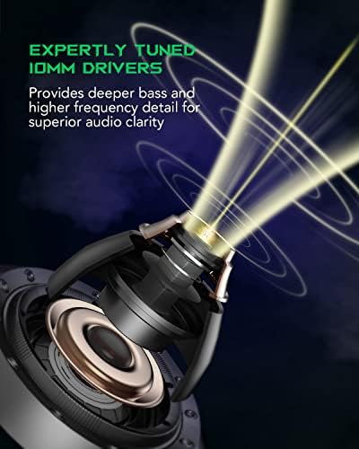 Unleash Superior Sound with Black Shark Wireless Earbuds – 35 ms Ultra-Low Latency Gaming Headphones, Bluetooth 5.2 for Seamless Connectivity, IPX5 Waterproof Design, 10 mm Drivers for Deep Bass, 4 Hyperclear Mics for Optimal Call Clarity, 20 Hours Playtime, Comfort Fit for Extended Use – Perfect for Gamers and Music Lovers Alike
