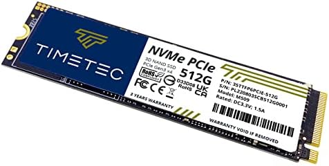 Timetec 512 GB NVMe PCIe Gen3 M.2 2280 SSD – Unmatched Speed and Reliability for Gamers and Creators – Experience Blazing Read Speeds of Up to 2,000 MB/s and Write Speeds of 1,600 MB/s – Perfect Upgrade for Enhanced Performance and Seamless Multitasking in PCs and Laptops – Elevate Your Data Storage with Advanced 3 D NAND Technology for Lasting Durability and Lightning-Fast Transfers – Compact M.2 2280 Form Factor Designed for Effortless Installation and Maximum Compatibility – Transform Your Workflow and Gaming Experience with a High-Performance Solid State Drive That Redefines Speed and Efficiency.