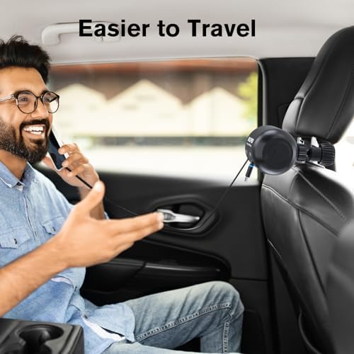 OHLPRO 45 W Dual-Port Backseat Charger Station – Fast Charging Solution for Uber & Lyft Passengers, Retractable Multi-Device Charger for i Phone, Samsung, Tablets – Enhance Travel Convenience & Connectivity