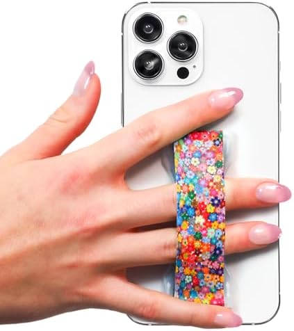 Upgrade Your Smartphone Handling with LOVEHANDLE PRO Premium Phone Grip – Vibrant Daisy Print – Multi-Functional Silicone Strap, Magnetic Mount & Kickstand for Effortless Device Management and Hands-Free Viewing Experience – Ideal for Stylish Mobile Use