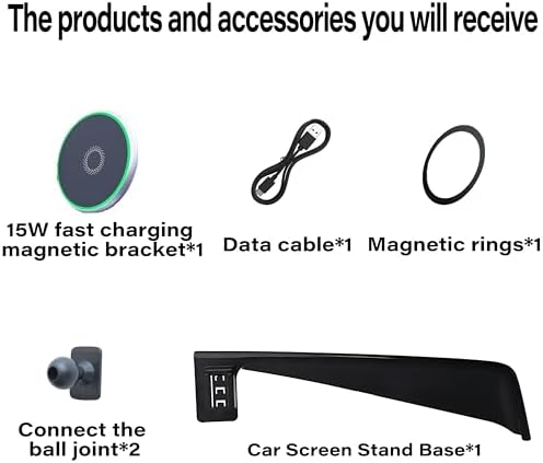 Hyundai Elantra 2021-2025 Premium Wireless Phone Holder with 15 W Fast Charging – Versatile 360-Degree Rotating Mount for 8/10.25 Inch Touch Screens – Essential Hands-Free Accessory for Safe Navigation and Driving Convenience