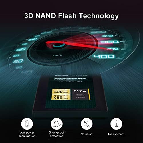 Supercharge Your Device with INLAND Professional 512 GB SSD – Ultra-Fast 3 D TLC NAND SATA III Internal Drive for Top-Tier Performance and Effortless Compatibility