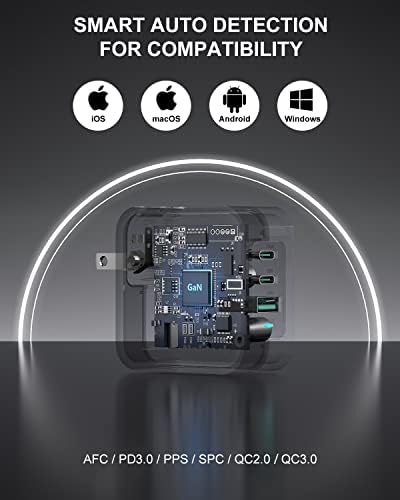 Nekteck 100 W Ga N USB-C Fast Charger – Tri-Port Wall Charger with PD 3.0 & QC 3.0 for Rapid Charging of Mac Book Pro/Air, i Phone 16/15/14, i Pad, Galaxy S25/S24, Pixel Book, Steam Deck, and More – Compact, Foldable Design for Ultimate Portability and Versatile Compatibility
