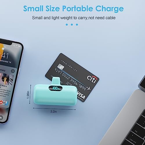 Compact Pink Portable Charger for i Phone – 5000 m Ah PD Fast Charging Power Bank, Lightweight Mini Battery Pack Compatible with i Phone 14/14 Pro Max/13/13 Pro/12 Pro/11/XS/XR/X/8/7/6 – Stylish and Versatile Backup Solution for On-the-Go Power