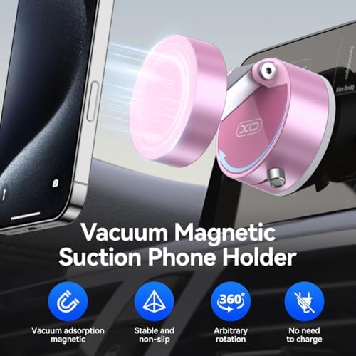 Revolutionary 15 W Magnetic Wireless Car Charger Mount – Adjustable Fast Charging Holder for i Phone 12-16 | Sleek, Foldable Design for Optimal Viewing | Ideal Gift for Tech-Savvy Drivers | Enhanced Mag Safe Compatibility & Travel-Friendly Convenience