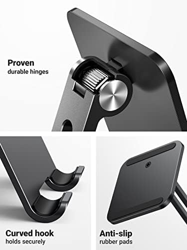 UGREEN Adjustable Tablet Stand for i Pad – Sturdy Aluminum Desk Holder with Enhanced Stability for Pro, Air, and Mini Models – Optimized Viewing Comfort, Portable Design, and Sleek Black Finish – Ideal Home & Office Accessory