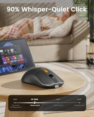 Proto Arc Rechargeable Wireless Mouse Jiggler – USB-C Slim Portable Device Mover for Laptop, Mac, i Pad & PC – Stay Active and Productive Effortlessly – Ideal for Multitasking & Presentations – Enhanced Compatibility & Long-Lasting Power