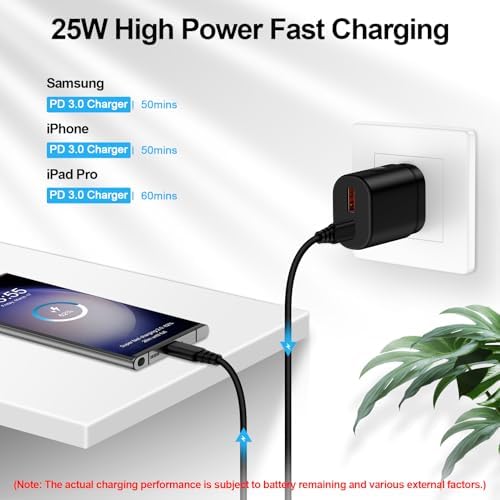 Samsung 25 W USB-C Super Fast Charging Wall Adapter – Ultimate Power Solution for Galaxy Devices & Watches – Compact & Portable Design for Effortless Travel – Rapid Charging Efficiency for Galaxy S25 FE, S24 Ultra, S23, A16 & More – Versatile Type C Compatibility for All Your Needs