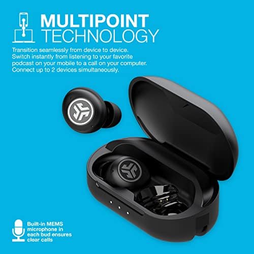 Elevate Your Audio Experience with JLab JBuds Air Pro True Wireless Earbuds – Designed for Active Lifestyles with Bluetooth Multipoint Connectivity, IP55 Sweat & Dust Resistance, Customizable 3 EQ Settings, Auto Play/Pause Feature, and Dual Connect Capability for Unmatched Versatility in Every Environment