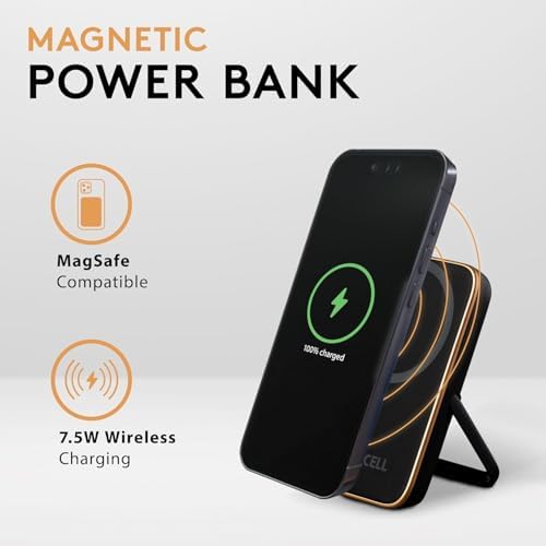 DURACELL 5,000 m Ah Mobile Power Bank – Ultra-Fast Charging for i Phone, i Pad, Samsung, and Android Devices | TSA Compliant for Travel Convenience | Mag-Safe Compatible | Compact & Lightweight Portable Charger for On-the-Go Power Solutions
