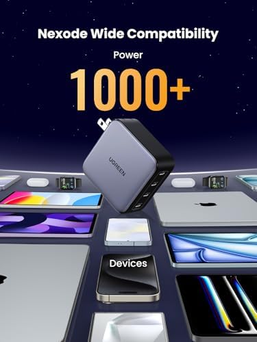 UGREEN Nexode 100 W Ga N USB-C Charger Block – Compact 4-Port Fast Charging Power Adapter for Mac Book Pro/Air, Dell XPS, i Phone 15/16, Galaxy S23/S24, i Pad Air, Pixel 8 & Steam Deck – Superior Efficiency, Enhanced Safety & Universal Device Compatibility