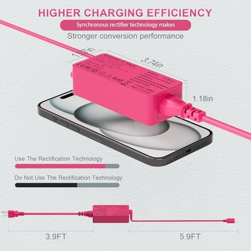 High-Efficiency 45 W USB-C Power Adapter for HP Chromebooks – Fast-Charging Compatibility for Elite, Spectre, and Envy Laptops – Universal Input 100-240 V – One-Year Satisfaction Guarantee – Perfect Replacement for Chromebook 11/14 Series and More