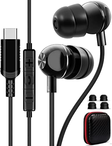 Discover Ultimate Sound Clarity with USB C Wired Earbuds for Samsung Galaxy & Pixel Devices – Noise-Canceling In-Ear Headphones Featuring Magnetic Storage and Integrated Microphone for Crystal Clear Calls – Optimized for Galaxy S53, S54, S22, S23, S21, S20 FE, Z Flip 5, Fold 4, Pixel 7, 6, 6 a, 7 a, One Plus – Ideal for Audiophiles and Gamers – Robust, Portable Design for Everyday Use