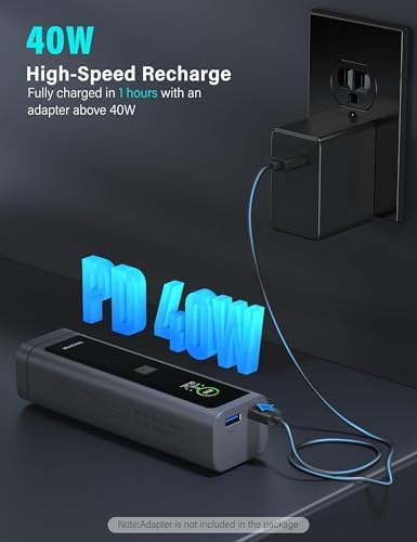 Ultimate 100 W Fast Charging Power Bank – 10,000 m Ah Portable Charger with USB-C & USB-A Ports, Smart TFT Display, Emergency LED Light & SOS for i Phone 16/15, Galaxy, i Pad, and Mac Book – Ideal for Home, Office, and Camping Adventures