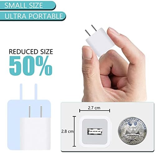 Quigg Cube MFi Certified i Phone Charger Set – 2-Pack 6 FT Lightning Fast Charging Cables with Compact USB Wall Adapters for i Phone 13/12/11/10/X/8 Plus/XR/XS Max/SE/i Pad – Ultimate Charging Convenience and Speed for Home & Travel