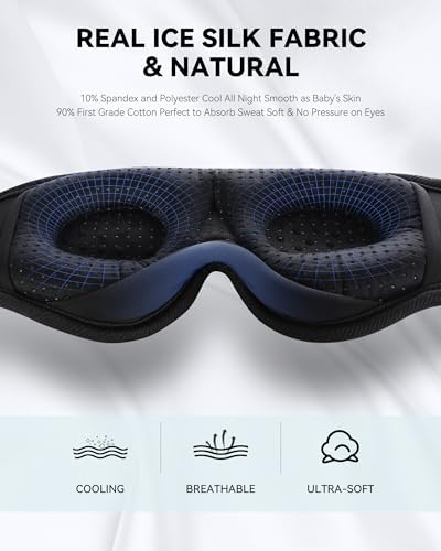 Ultimate Bluetooth Sleep Mask with High-Definition Sound: Perfect for Side Sleepers Seeking Unmatched Comfort and Entertainment – Experience Enhanced Connectivity, Crisp Audio, and Stylish Relaxation for Restful Nights and Mindful Moments – Ideal Gift for Music Lovers and Meditative Souls