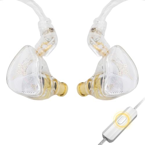 FAAEAL TANGZU Wan’er S.G Hi-Fi Earbuds – Premium Audiophile In-Ear Monitors Featuring 10 mm Dynamic Drivers for Enhanced Audio Clarity, Ergonomic Comfort Fit, Detachable 2-Pin Cable for Customization, Stylish Mixed Color Design, and Integrated Microphone for Effortless Hands-Free Calls and Versatile Listening Experiences