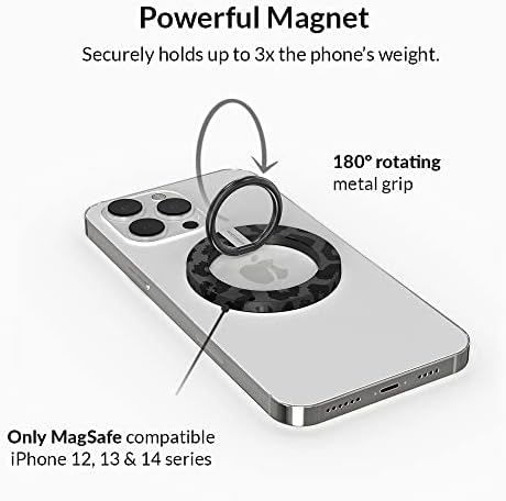 Transform Your i Phone 16, 15, 14, 13, 12 with VELVET CAVIAR’s Amethyst Purple Leopard Mag Safe-Compatible Grip – Stylish Magnetic Ring Holder & Adjustable Stand for Effortless Hands-Free Viewing, Secure Texting, and Enhanced Usability – Elevate Your Mobile Experience with Durable, Lightweight, and Customizable Accessory
