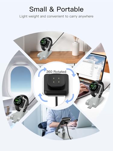 Sleek Silver Magnetic Charging Dock for Google Pixel Watch 3 & 2 | Rapid Anti-Slip Power Station with Premium USB Cable | Ultimate Smartwatch Charging Solution for Home & Office Efficiency