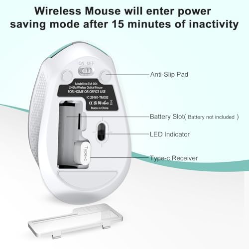 Elevate Your Productivity with the Race GT USB C Wireless Mouse – Ergonomic Design, 2.4 GHz Connectivity, and 6 Customizable Buttons for Mac & PC Users – Precision at Your Fingertips with Adjustable DPI Settings for Seamless Work and Play
