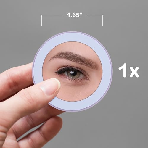 Metisinno Chic Cream White Magnetic Base Makeup Mirror – Effortless Touch-Ups for On-the-Go Glamour, Compatible with Pop Socket & i Phone Mag Safe, Lightweight & Durable Portable Beauty Essential with High-Quality Reflective Surface for Flawless Application