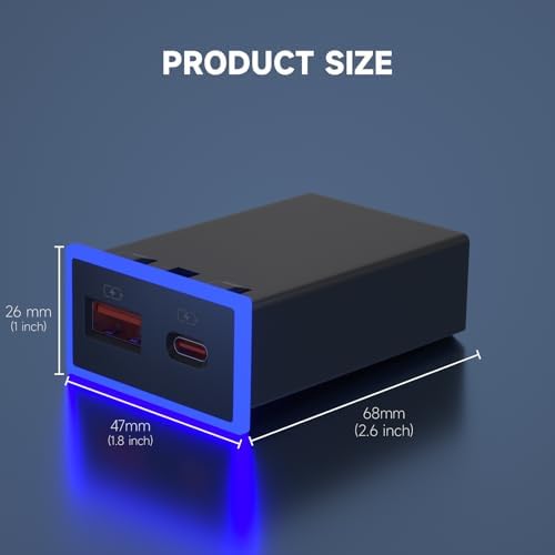 High-Speed Car Charger for Toyota with PD 3.0 USB Type-C Fast Charging & LED Light Show – Ultimate Power Adapter for Modern Devices, Enhanced Durability & Compatibility for Seamless Travel