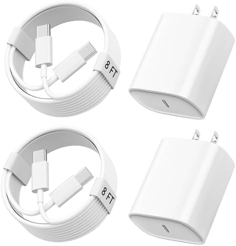 Ultimate 10 FT USB-C Fast Charging Kit for i Phone 16 and 15 – 20 W Power Adapter & Extra Long Cord for Rapid Charging of i Pads and Android Devices – Enhanced Compatibility and Durability for Everyday Use