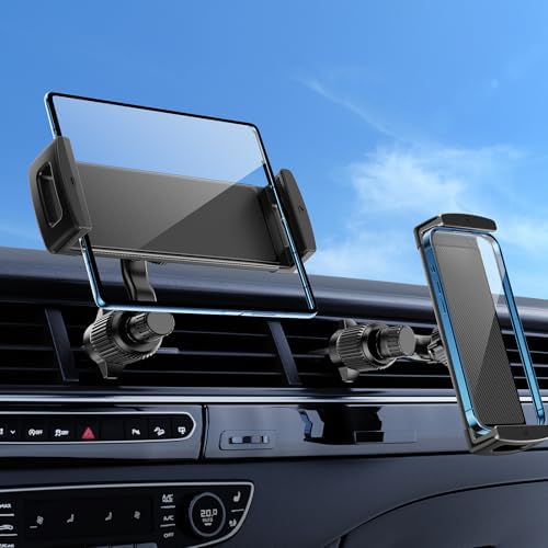 Revolutionize Your Roadtime with the 360° Rotatable Car Phone & Tablet Mount – Universal Holder for Samsung Galaxy Z Fold, i Pad Mini, Pro & Pixel Fold – Secure Dashboard Cradle for 4-12.9″ Devices, Enhanced Stability & Effortless Installation for Safe Navigation and Streaming on the Go