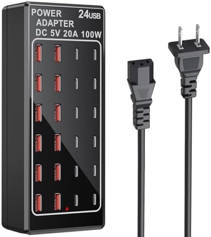 Ultra-Fast 30-Port Charging Station: 150 W USB C & A Multi-Device Charger for Home, Office & Travel – Smart Power Delivery for i Phone, i Pad, Tablets & More – Compact Design for Effortless Connectivity