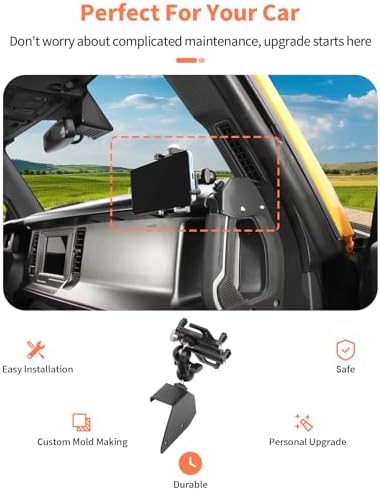 for Bronco A-Pillar Handle Right Side Cellphone Holder Fit for 2021-2025 Ford Bronco Interior Accessories – Enhanced Compatibility and Speed