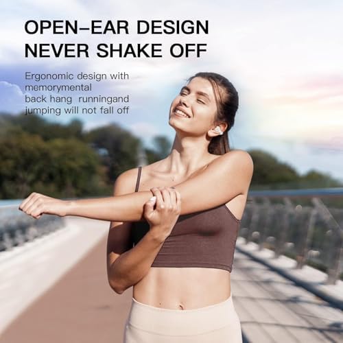 Open-Ear Bone Conduction Bluetooth Ear Clips – Lightweight, Sweatproof Wireless Earbuds for Active Lifestyles, Seamless Device Pairing, and Enhanced Environmental Awareness