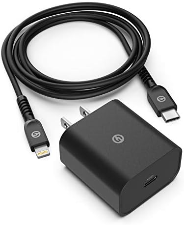 GALVANOX MFi Certified USB-C to Lightning Charging Kit for i Phone 12/13/14 – 18 W Fast Wall Adapter & Durable Cable for Swift Power Delivery – Compatible with i Phone XR, 11, 12 Pro Max – Ultimate Charging Efficiency and Reliability