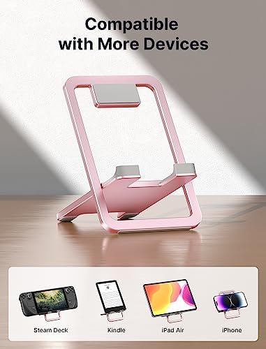 JSAUX Universal Tablet Stand – Versatile Adjustable Holder for i Pad, Samsung Galaxy, Kindle & More – Portable & Foldable Design for Enhanced Comfort and Stability – Ideal for Work, Gaming, and Streaming – Elevate Your Mobile Experience with Ergonomic Convenience