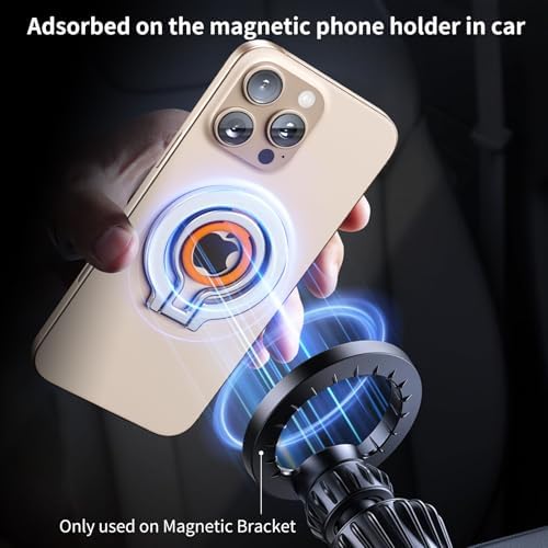 Mag Safe Universal Phone Grip & Kickstand for i Phone 12-16 Pro Max – Versatile Double-Sided Magnetic Holder for Secure Handling & Hands-Free Viewing in Gym, Kitchen & Beyond – Sleek Black Silicone Design for Stylish Convenience and Optimal Performance