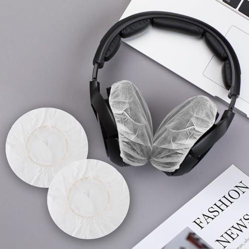 200 Disposable Headphone Earpad Covers – Hygienic Non-Woven Stretchable Accessories for On-Ear Headphones (3.54″) – Essential Sanitary Solution for Clean Listening Environments