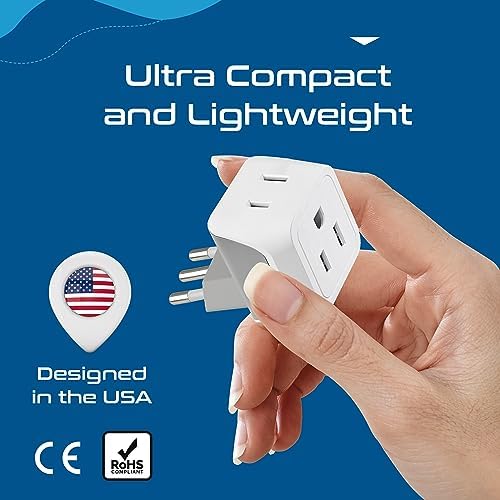 Ultimate Universal Travel Adapter: 35 W Fast Charging Power Converter with PD & QC 3.0, Dual USB-C & Triple USB Ports for Seamless Global Connectivity – Compatible with Type A, C, G, I Outlets for Effortless Charging Across EU, US, UK & Beyond – Perfect Travel Companion for Modern Explorers