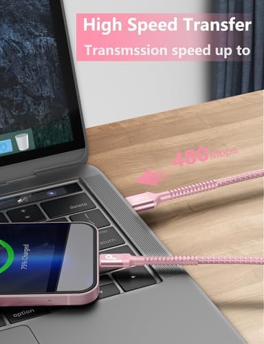 10 FT USB C Charging Cable – 2 Pack Durable Braided Fast Charger for i Phone 16, 15 Pro Max & Samsung Galaxy S23 – High-Speed 3 A Power Delivery, Tangle-Free Design for Enhanced Convenience and Compatibility
