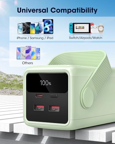 Ultra High-Capacity 70000 m Ah Power Bank – 22.5 W Fast Charging Portable Charger with LED Display & Built-In Flashlight – Ideal for Camping, Travel, and Emergency Use – Multiple Outputs for i Phone, Samsung, i Pad, and More – Stay Connected Anywhere with Long-Lasting Power Solution – Lightweight Design with Convenient Carry Strap and Real-Time Power Monitor – Comprehensive Safety Features Including Overcharge and Short Circuit Protection – Perfect for Outdoor Adventures and Unexpected Power Outages – Includes USB-C Charging Cable and 2-Year Customer Support for Peace of Mind