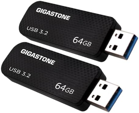 GIGASTONE 128 GB Nano Luxus Dual Drive – Fast & Versatile USB 3.2 Gen 1 2-in-1 Solution with USB-A & Type-C Connectivity, 100 MB/s Transfer Speed, Durable Metal Design for Smartphones, PCs, Macs, TVs & Cars – Ultimate Portability & Compatibility for Your Data Needs
