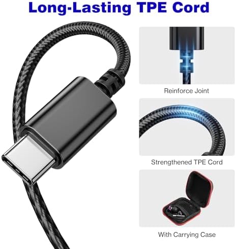 COOYA USB C Wired Earbuds for i Phone 16 Plus & Samsung S25 Ultra – Hi-Fi Stereo In-Ear Headphones with Mic, Lightweight & Durable Design for Crystal-Clear Sound and Enhanced Device Compatibility – Ideal for Travel and Everyday Use