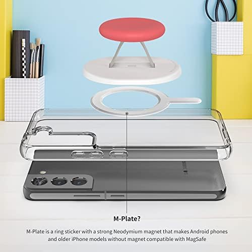 Experience the Ultimate Sinjimoru Magnetic Phone Grip & Holder – Ergonomic Design for i Phone 12-16, Multi-Functional Stand for Hands-Free Viewing, Enhanced 2500 g Magnetic Strength, Soft Silicone Comfort Band, and Stylish Pastel Colors for Personal Expression