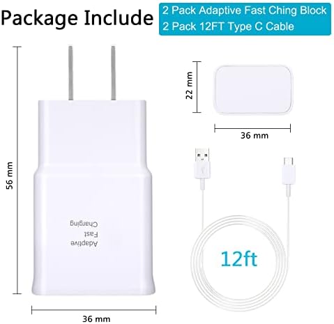 Premium 10 FT Type C Fast Charging Cable for Samsung Galaxy Devices – Versatile USB-C Charger for Rapid Power Delivery to S22, S21, S20, Note Series & More – Durable, Tangle-Free Design for Maximum Convenience and Extended Use