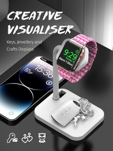 Advanced 2-in-1 Charging Station for i Watch & i Phone – Fast Charging Dock for i Phone 16/15/14/13/12/11/X/8, i Watch Series Ultra/10/9/8/7/6/SE/5/4/3/2/1, and Air Pods 2/3/4 – Elegant White Design for Optimal Device Organization and Speed Boost