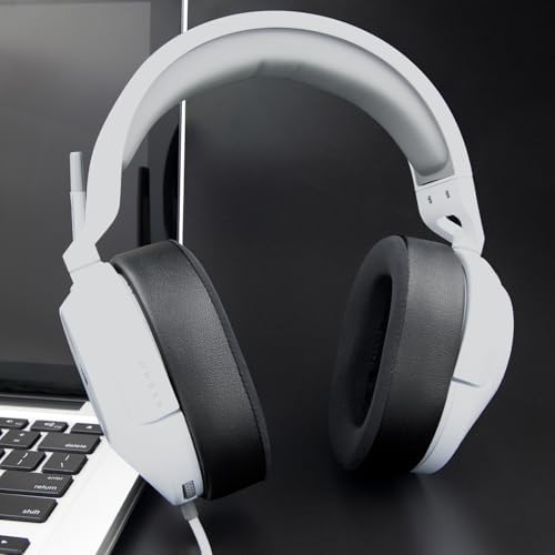 Transform Your Gaming Setup with SOULWIT Cooling Gel Earpads for Corsair HS65/HS55 Series – Superior Comfort, High-Density Foam, and Moisture Control for an Unmatched Gaming Experience in Sleek Black