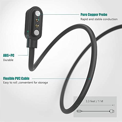 Magnetic USB Charging Cable for AMAZTIM C20 Smartwatch – Dual Pack Replacement Charger for Kospet Tank M1 Pro & C16 Military Watch – Fast, Reliable, and Versatile Charging Solution for Active Lifestyles