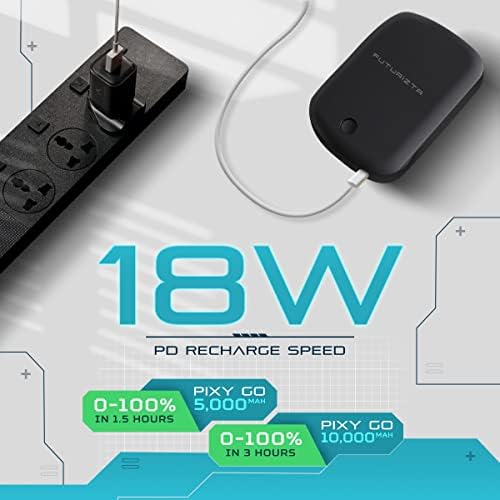 Futurizta Tech® Pixy Go 15 W Mag Safe-Compatible Wireless Power Bank – Ultra-Thin 5,000 m Ah Sakura Pink Charger with 20 W PD Fast Charging & 18 W Quick Recharge – Perfect for i Phone 14, 13, 12, and Air Pods – Stylish, Lightweight, and Efficient On-the-Go Power Solution