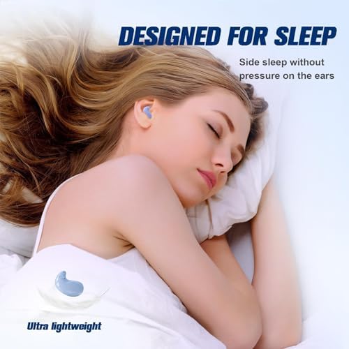 Ultra-Comfortable Wireless Earbuds for Side Sleepers – Discreet Purple Sleep Headphones with Enhanced Bluetooth for Effortless Connectivity, Lightweight Design for Blissful Rest, Perfect for Relaxing Sounds and Guided Meditations, Experience Serene Sleep with Tiny, Invisible Earbuds