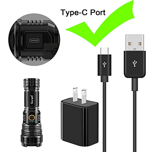 5 Ft USB C Charger Cable for Flashlights – Superior Fast Charging for Goreit, Relybo, Thru Nite TC15 V3 & More – Durable, Versatile Charging Cord for LED Headlamps and Outdoor Gear – Essential Accessory for Ultimate Reliability and Performance
