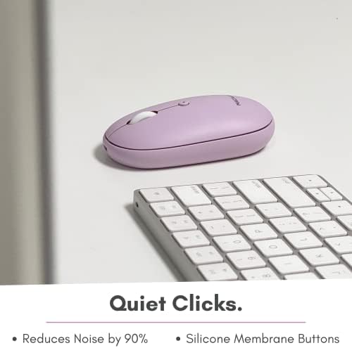 Sleek Macally Wireless Bluetooth Mouse – Rechargeable, Ergonomic Design for Mac & PC – Ultra-Quiet Clicks Perfect for Home, Office & Travel – Enhanced Compatibility with Mac Book Air/Pro, i Mac & Windows Laptops – Experience Comfort & Efficiency in Every Click